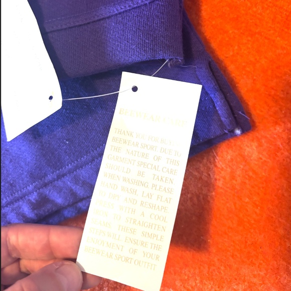 Vintage Beewear Sport neon colours anorak sweatshirt NWT - Picture 9 of 16